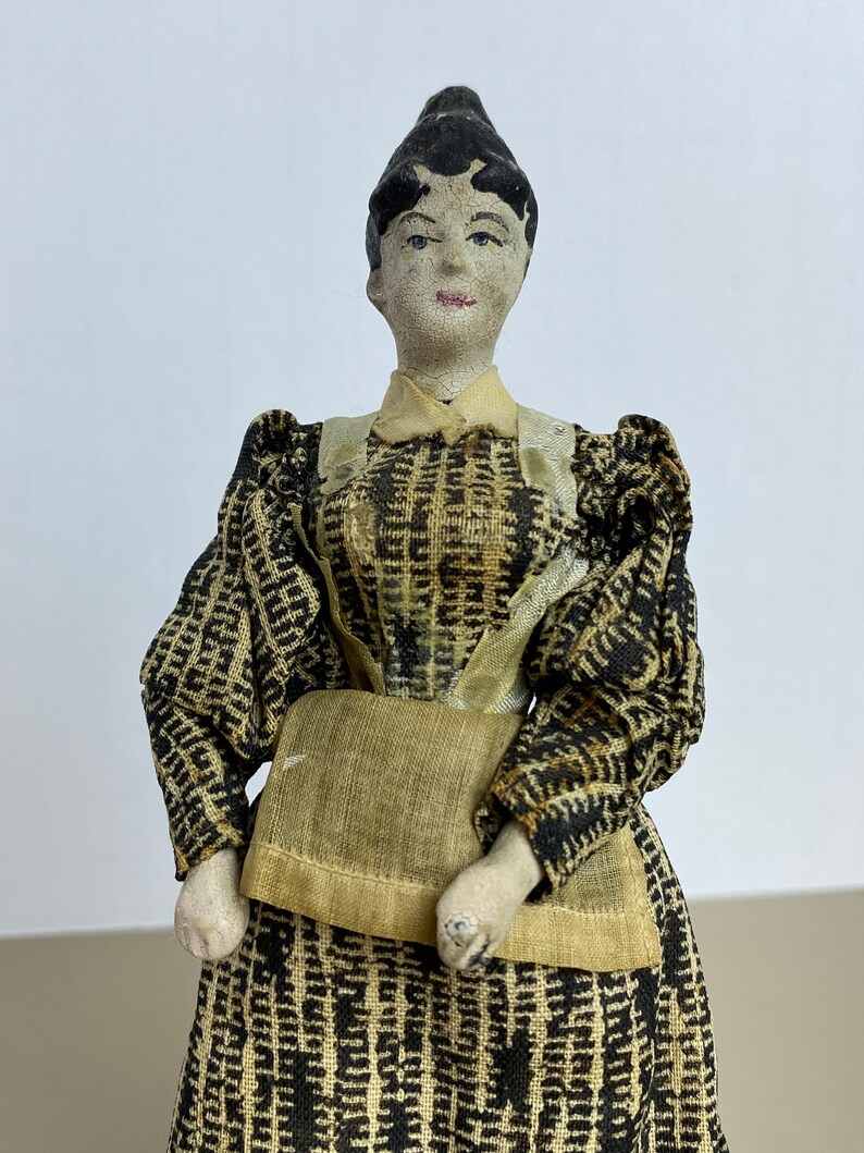 Dollhouse Doll Antique Paper Mache Doll Etsy