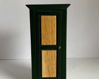 Dark Green Miniature Dollhouse Cabinet Pantry 1/12th Scale