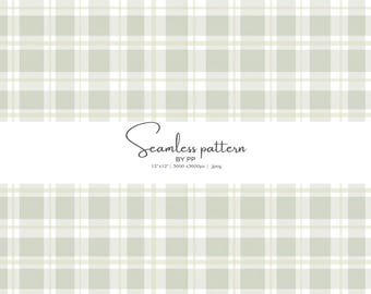 seamless plaid pattern jpeg, soft sage green gingham, minimal checkered background, cottagecore fabric design, surface pattern