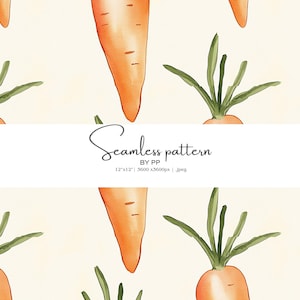 motif carotte, clipart végétarien, carottes de Pâques, végétarien de printemps, texture de nourriture, impression de cuisine, conception de jardin, carotte numérique, légume aquarelle