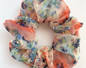 Floral Spring Scrunchies Upcycled Nachhaltig Keine Verschwendung Haarschmuck Cutesy Hair Tie Geschenke für Mädchen für Jugendliche für sie für Mama