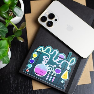 We Have Chemistry, Cute Science & Chemistry Set Decal Sticker for Laptops, Notebooks, and Water Bottles