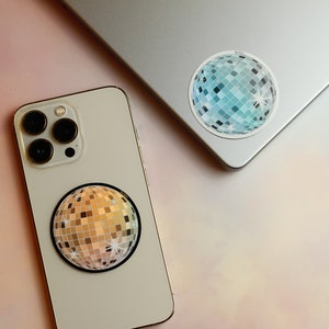 Shiny Disco Balls Holographic Prism Vinyl Stickers for iPhone, Water Bottle, Laptop
