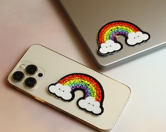 Not Quite Over the Rainbow, Prismatic Glitter Vinyl Rainbow Sticker for Laptop, iPhone, Water Bottle