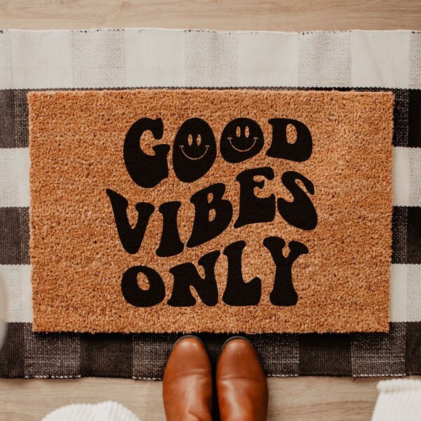 Good Vibes Only Door Mat Etsy