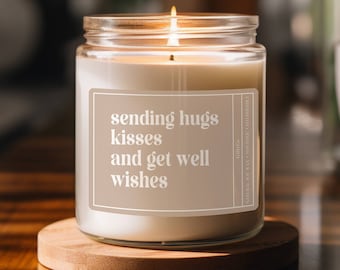 Recovery Gift, Recovery Candle, Injury Gifts, Get Well Soon Gift, Post Surgery, Healing Vibes, Grief Sick Care Package Candle