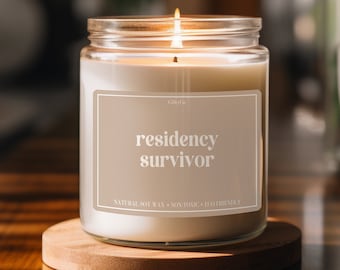 Residency Candle, Gift for Residency, Gift for Medical Student, Completed Residency Gifts, Residency Graduation, Match Day Gift,Doctor Gift