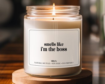 Boss Gift, Funny Candle Gift for Boss, Entrepreneur Gift, Girl Boss Gift, Promotion Gift, New Boss, Coworker Gifts, Office Party Gag Gift