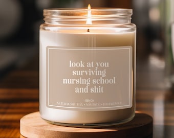 Nurse Candle, Nurse Gift, Gift for Nurse, New Nurse Gift, Nursing School Graduation Candle Gift, Nursing Student Gift, Rn Gift,Nursing Grads