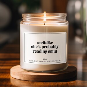 Smut Candle, Smut Gift, Spicy Book Gift, Smutty Book, Romance Reader, Smut Reader Gifts, Reader Gift, Bookish Candle, Funny Book Lover Gift
