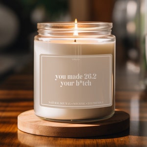 Marathon Gift, Marathon Runner Candle, Gift for Runner, Gift for Friend, Marathon Complete, Runner Gifts, Fitness Gift, Running Lover