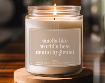 Dental Hygienist Candle, Dental Hygiene Gift, Dental Hygienists Graduation Gift, Future Dentist Assistant, Dental School Graduation Gift