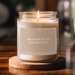 Marathon Gift, Marathon Runner Candle, Gift for Runner, Gift for Friend, Marathon Complete, Runner Gifts, Fitness Gift, Running Lover