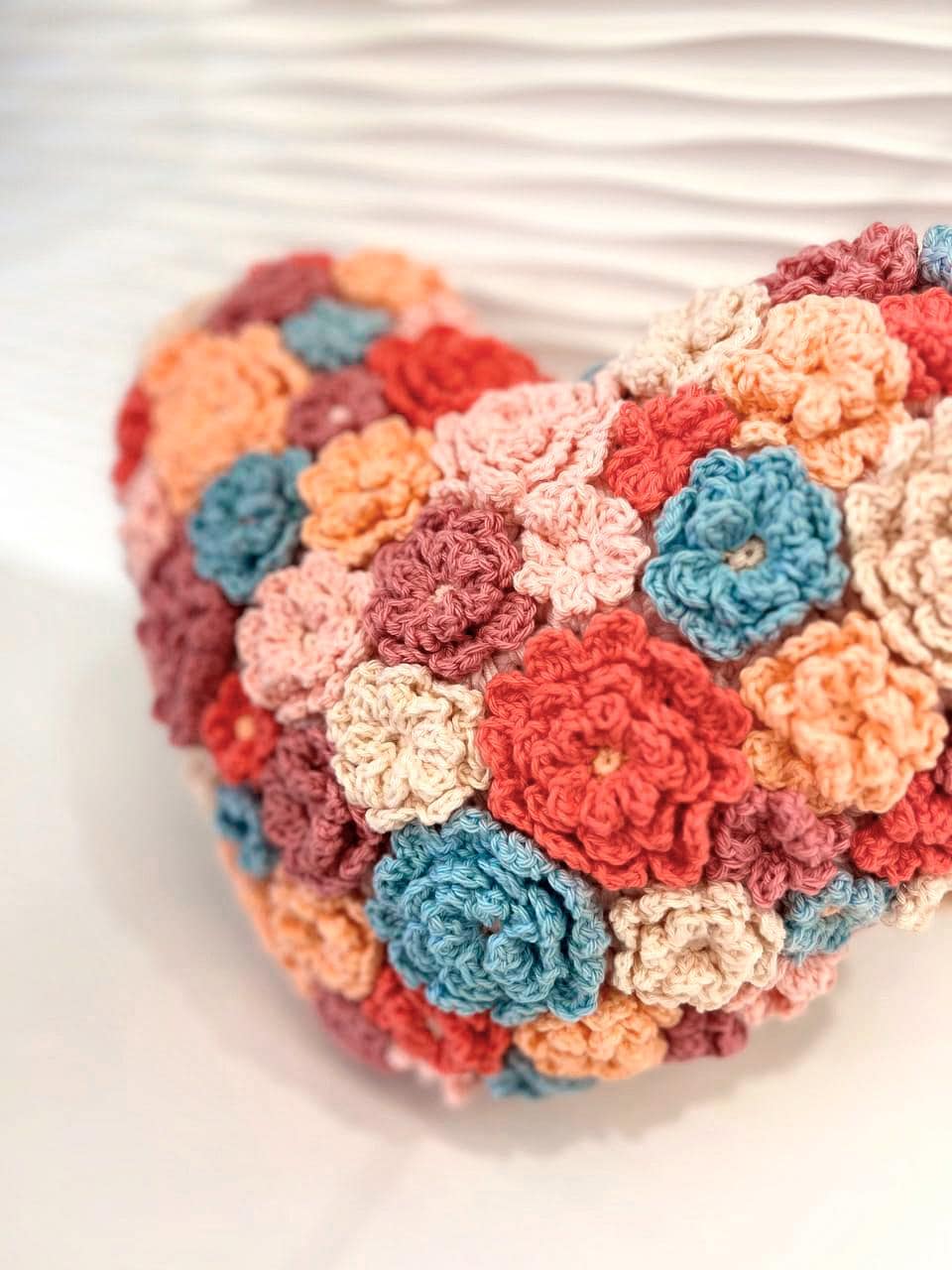 32 Flower Pillow Crochet Patterns for Cozy, Giftable Home Décor 31 Crochet Pattern Blooming Heart Pillow Crochet Pillow Case