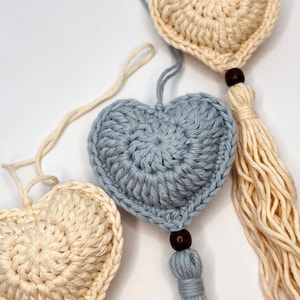 CROCHET PATTERN | Crochet Boho Style Heart | Valentine&#39;s Gift | Valentine&#39;s Day Heart Ornament | Beginner Crochet Pattern | PDF Download