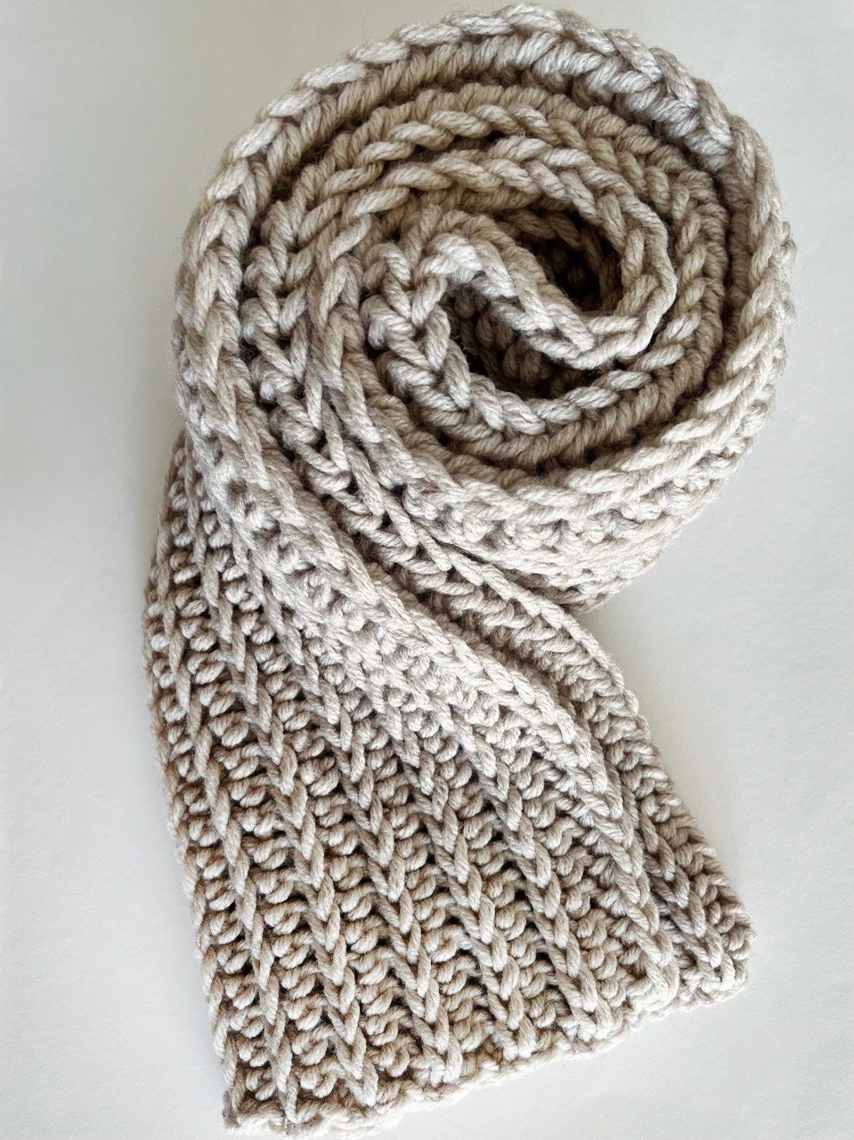 CROCHET PATTERN | Super Bulky Extra Long Scarf | Chunky Wool Scarf ...