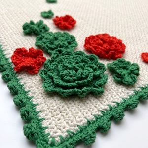 CROCHET PATTERN | Flower Breeze Baby Blanket | Baby Girl Blanket with Flowers | 7 Sizes Included | Cute Summer Cotton Lovey | PDF Download