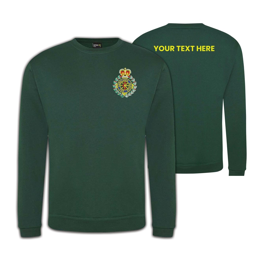 NHS Ambulance Sweatshirt Jumper Ambulance Embroidered Logo Jumper