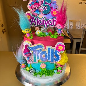Personalized Trollls 3D Cake Topper 2 Pieces - Etsy