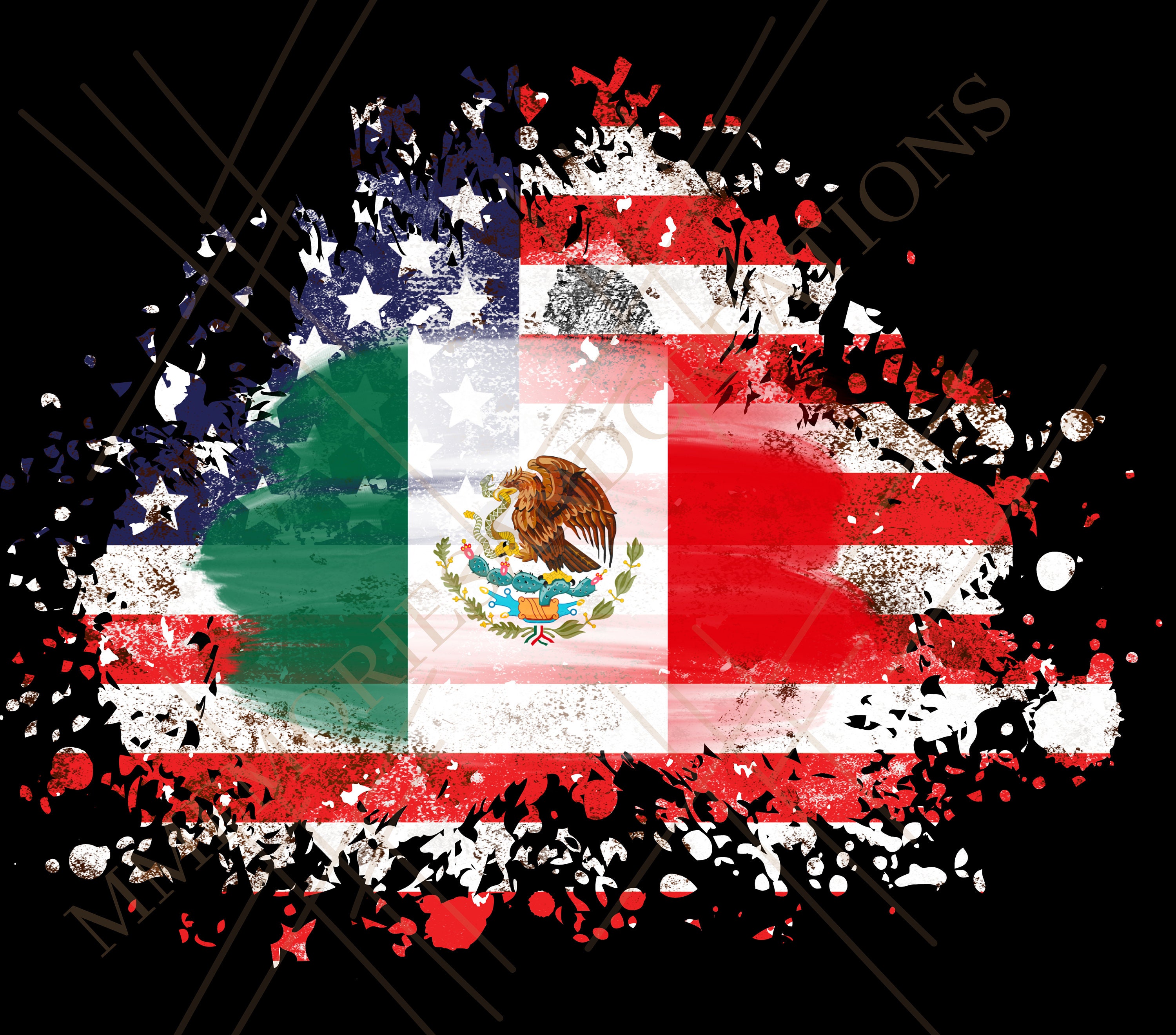 New York State Mexican Flag SVG NYC Mexico American Chicano Cricut Files  Cut Files PNG Vector Upstate New York City Long Island 