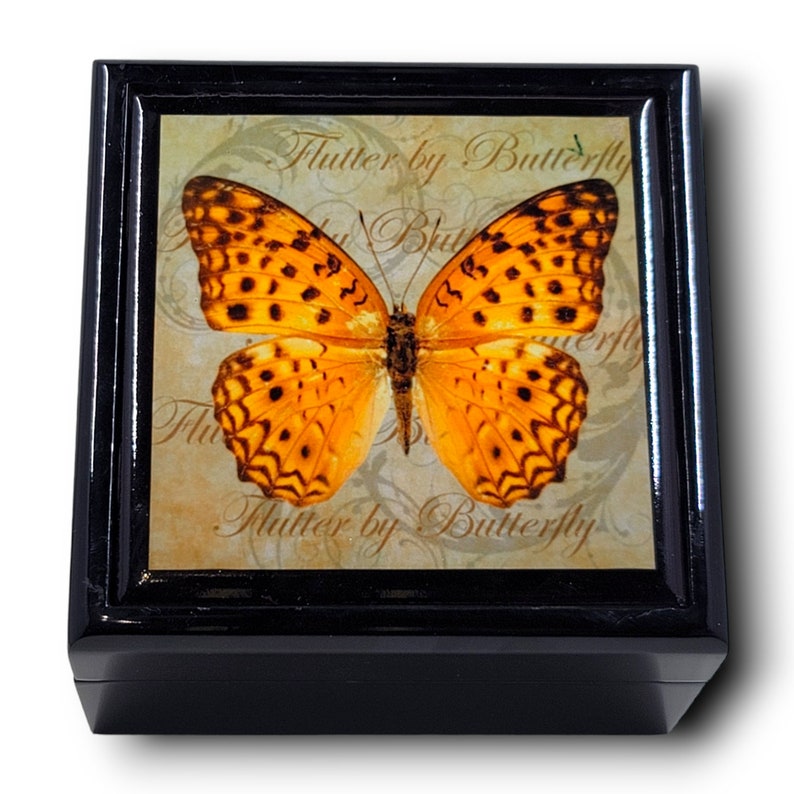 Decorative Wooden Butterfly Keepsake Box | Vintage Jewelry Memory Box ...