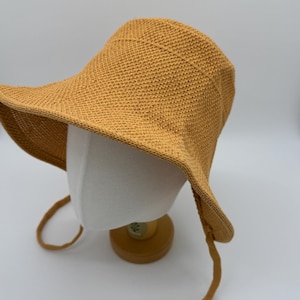 Hand -Woven, Straw-Woven Hat, Linen Straw Bonnet Hat, Beach Cap, Lace up Outdoor Sun Cap, Big Wide Brim Hat | Simplimvly