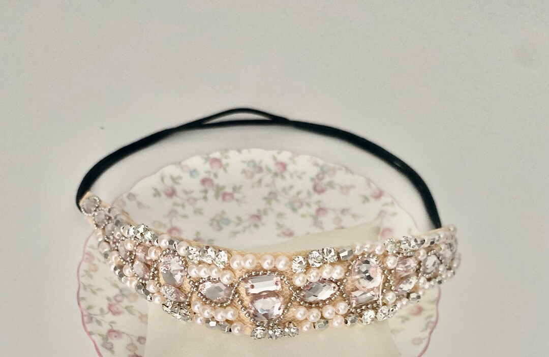 Headband with Crystals and Pearls main image 1