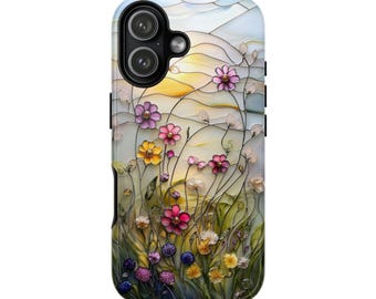 Stained Glass Wildflowers Phone Case