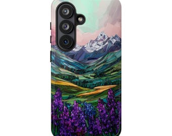 Floral Mountain Landscape Phone Case