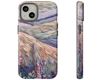 Faux Embroidery Pastel Spring Meadows Phone Case