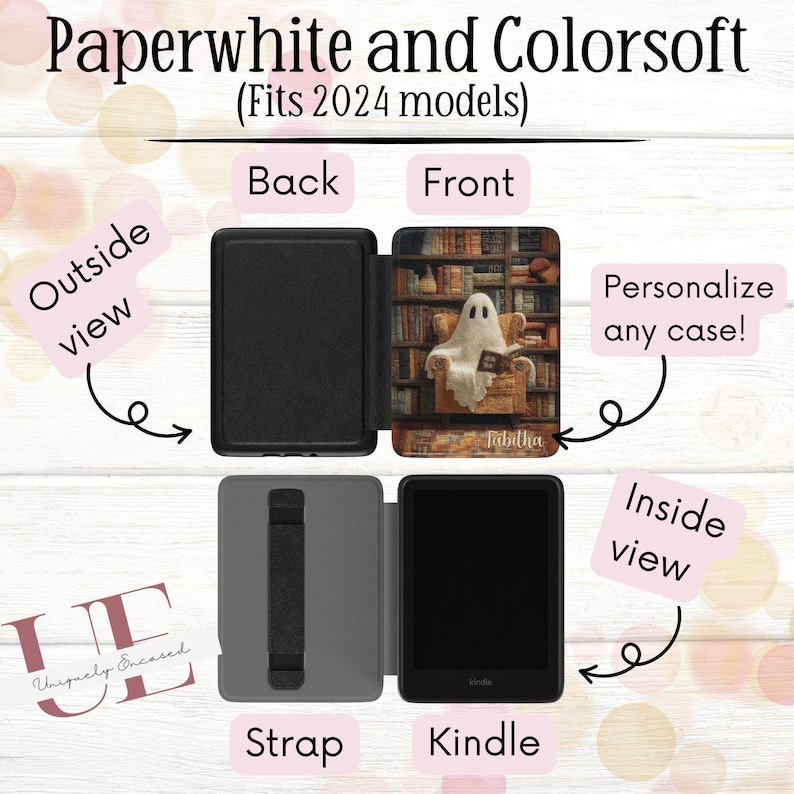 Pink Dragon Kindle Paperwhite 7" Case: Fantasy Book Lover Gift image 5