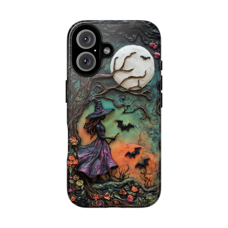 Witch Phone Case, Colorful Spring Celestial Witchy Aesthetic, Cute and Spooky iPhone 13 14 15 16e, Samsung S24 FE S25 Ultra, Pixel 7a 8a 9a image 4