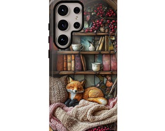Fox Reading Nook, Bookish Phone Case