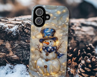 Snowman Christmas Phone Case: iPhone, Samsung, Pixel