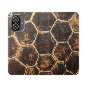 Funda tipo billetera con diseño de caparazón de tortuga, funda tipo libro con estampado de animales de tortuga, tarjetero plegable de piel vegana, iPhone 12 13 14 15 16 Plus Pro Max, S21 S22