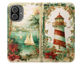 Coastal Christmas Wallet Phone Case