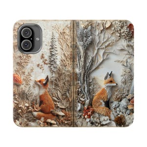 Wald Fuchs Vegan Ledertasche Handytasche: iPhone & Samsung