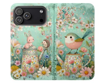 Spring Bird Flip Case | Floral Wallet Phone Case