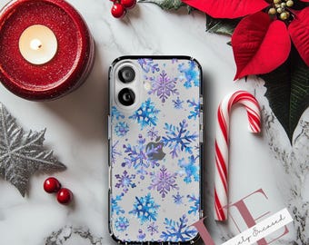 Christmas Snowflake Clear Phone Case