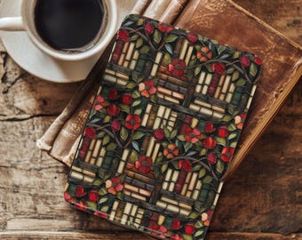Funda Kindle con diseño floral y vitrales, ideal para Kindle Paperwhite y Colorsoft 2024 de 7 pulgadas, ideal como regalo para un lector.