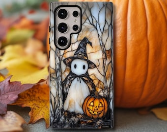 Halloween Ghost Phone Case: Spooky Witch Pumpkin iPhone, Samsung, Pixel