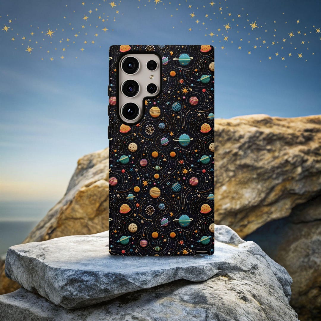 Celestial Phone Case: Starry Night Sky, Planets and Stars - Etsy