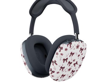Burgundy Coquette Bows AirPod Max Case