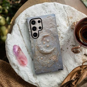Celestial Moon Stars Phone Case: Elegant Galactic Design