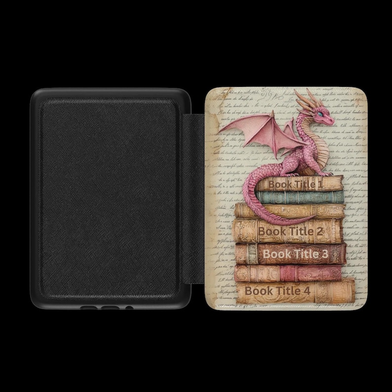 Pink Dragon Kindle Paperwhite 7" Case: Fantasy Book Lover Gift image 6