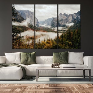Yosemite Printable Canvas Wall Art, Mountain Print, Yosemite National Park Poster, Yosemite Valley, ready to hang