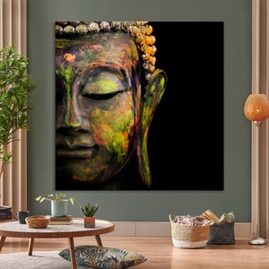 Toile avec bouddha Lotus Zen, peintures à défilement, affiche