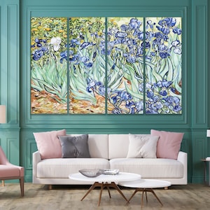 Vincent van Gogh Irises Canvas 1889 Museum Quality Giclee Art Print Wall Art ready to hang