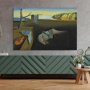 Salvador Dali Clocks, Salvador Dali Canvas, Salvador Dali Wall Art, Salvador Dali The Persistence Of Memory Canvas Wall Art ready to hang