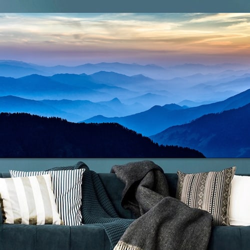 Blue Ridge Mountain Wall Art Woodsign Painting Art Etsy